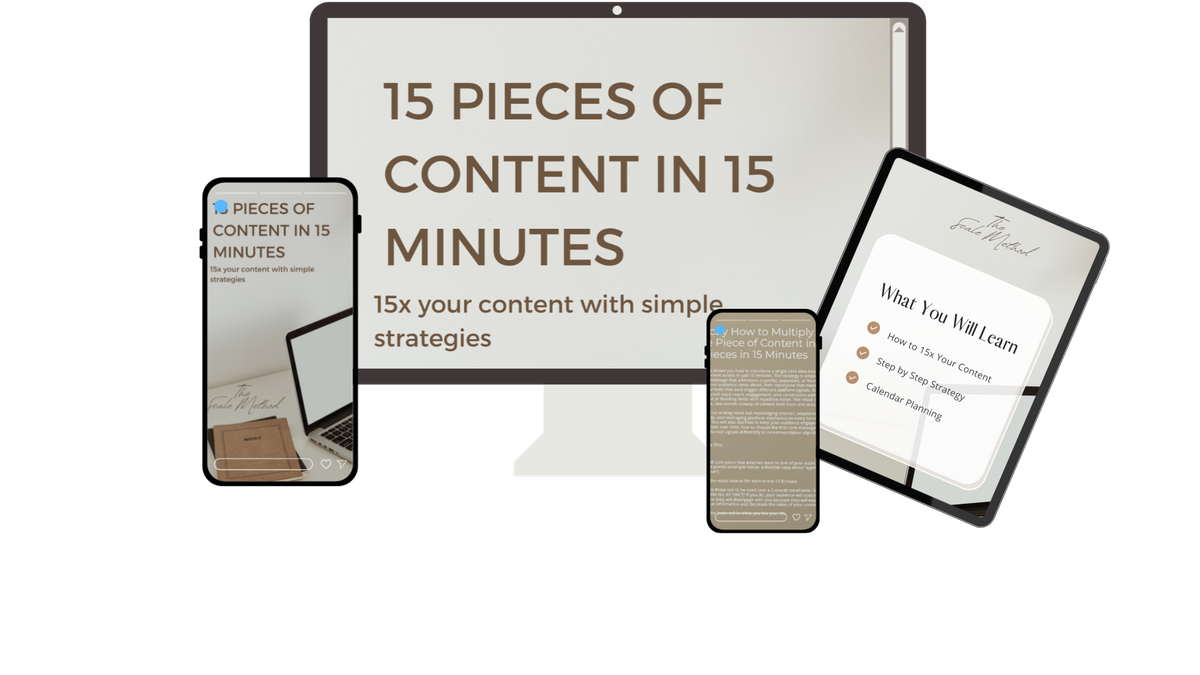 One piece of content equals 15 new posts